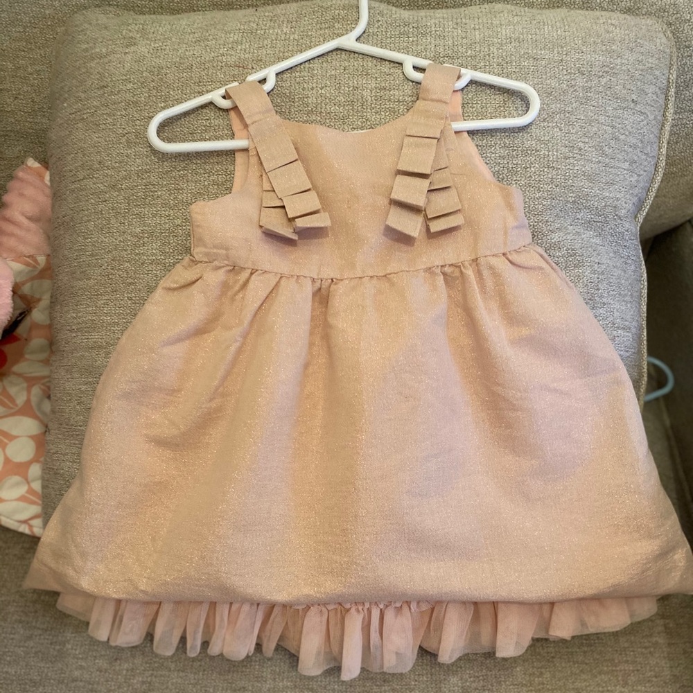 Baby Gap metallic pink dress with tulle